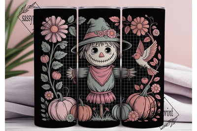 Spooky Scarecrow 20oz Tumbler Wrap Sublimation sassyprint 