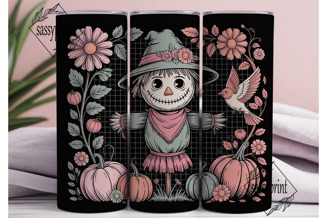 Spooky Scarecrow 20oz Tumbler Wrap Sublimation sassyprint 