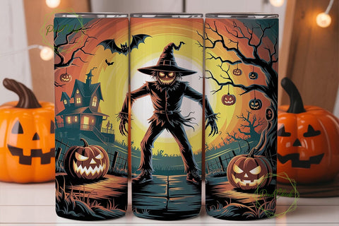 Spooky Scarecrow Halloween Design PNG Sublimation PixelChick 