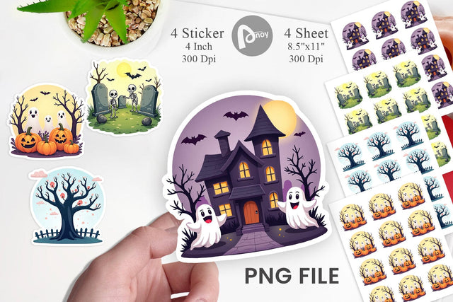 Spooky Scenes Sticker Sublimation artnoy 