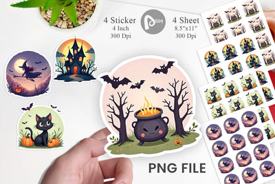 Spooky Scenes Sticker Sublimation artnoy 