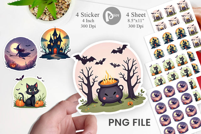 Spooky Scenes Sticker Sublimation artnoy 