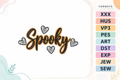 Spooky Script Spiderweb Hearts Embroidery Design Embroidery/Applique DESIGNS sg embroidery 