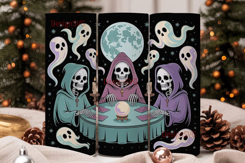 Spooky Séance 20oz Tumbler Wrap Sublimation DesignSVG 