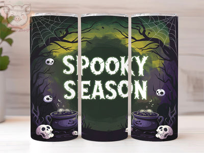 Spooky Season 20oz Tumbler Png, Straight & Tapered Tumbler Png, Western Halloween Tumbler Png, Digital Download PNG Sublimation Lara' s Designs 