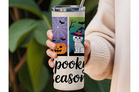 Spooky Season 20oz Tumbler Wrap Sublimation DesignSVG 