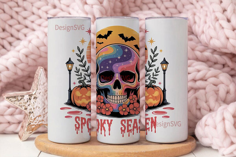Spooky Season 20oz Tumbler Wrap Sublimation DesignSVG 