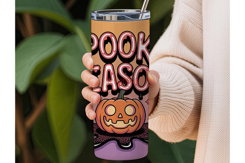 Spooky Season 20oz Tumbler Wrap Sublimation DesignSVG 