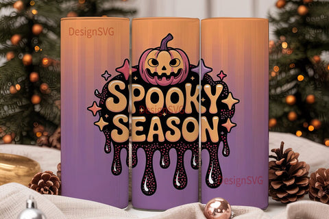 Spooky Season 20oz Tumbler Wrap Sublimation DesignSVG 