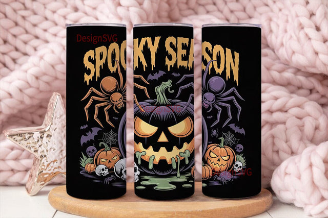 Spooky Season 20oz Tumbler Wrap Sublimation DesignSVG 