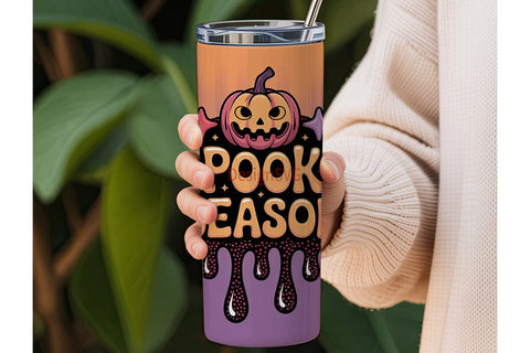 Spooky Season 20oz Tumbler Wrap Sublimation DesignSVG 