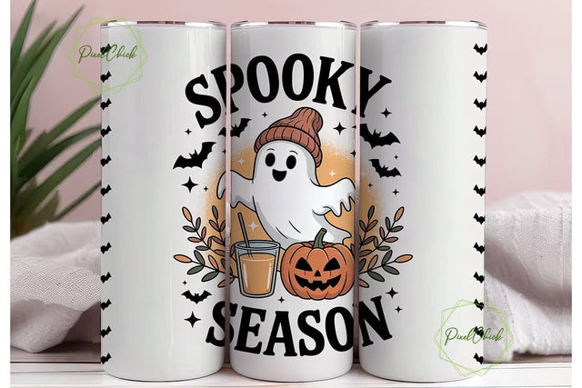 Spooky Season 20oz Tumbler Wrap Sublimation PixelChick 