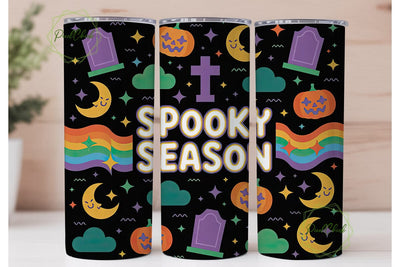 Spooky Season 20oz Tumbler Wrap Sublimation PixelChick 