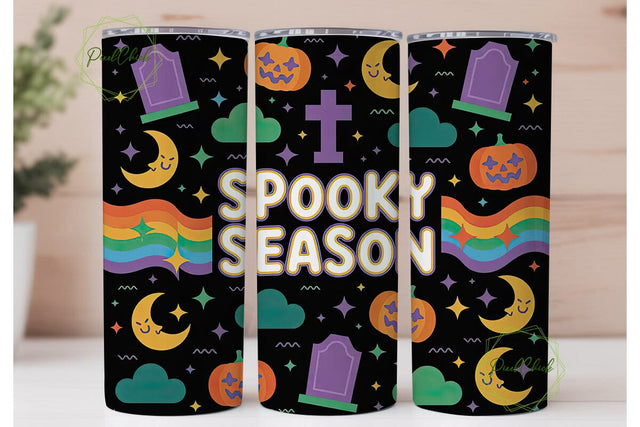 Spooky Season 20oz Tumbler Wrap Sublimation PixelChick 