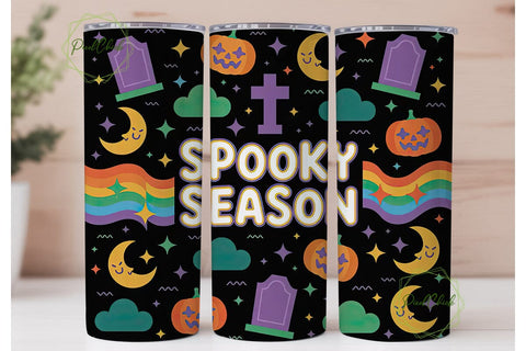 Spooky Season 20oz Tumbler Wrap Sublimation PixelChick 