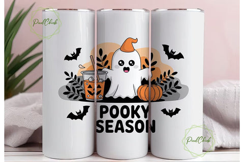 Spooky Season 20oz Tumbler Wrap Sublimation PixelChick 