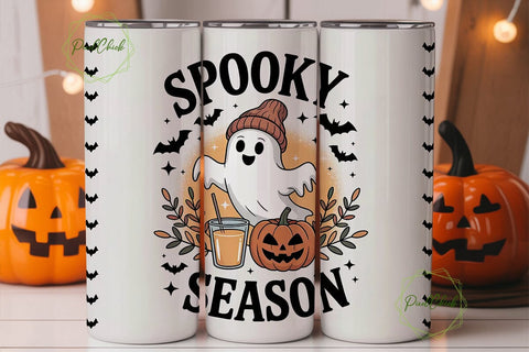 Spooky Season 20oz Tumbler Wrap Sublimation PixelChick 