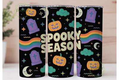 Spooky Season 20oz Tumbler Wrap Sublimation PixelChick 