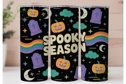 Spooky Season 20oz Tumbler Wrap Sublimation PixelChick 