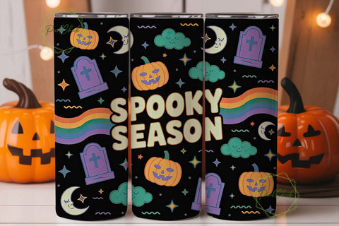 Spooky Season 20oz Tumbler Wrap Sublimation PixelChick 