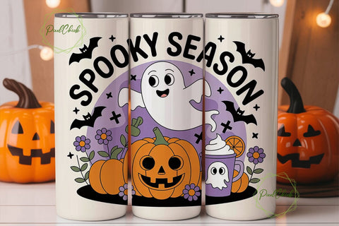 Spooky Season 20oz Tumbler Wrap Sublimation PixelChick 