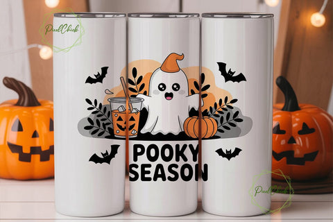 Spooky Season 20oz Tumbler Wrap Sublimation PixelChick 