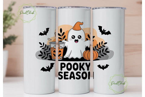 Spooky Season 20oz Tumbler Wrap Sublimation PixelChick 
