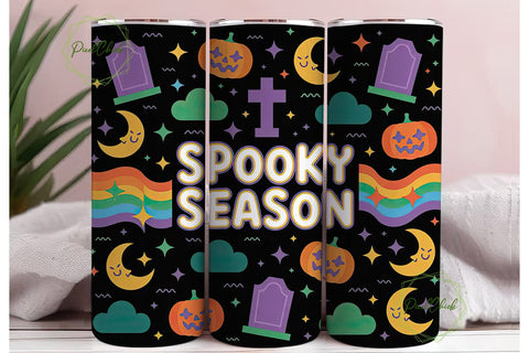 Spooky Season 20oz Tumbler Wrap Sublimation PixelChick 