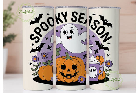 Spooky Season 20oz Tumbler Wrap Sublimation PixelChick 