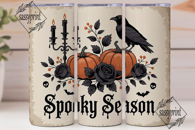 Spooky Season 20oz Tumbler Wrap Sublimation sassyprint 