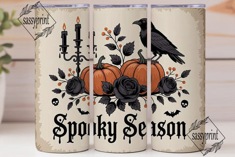 Spooky Season 20oz Tumbler Wrap Sublimation sassyprint 