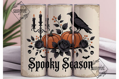 Spooky Season 20oz Tumbler Wrap Sublimation sassyprint 