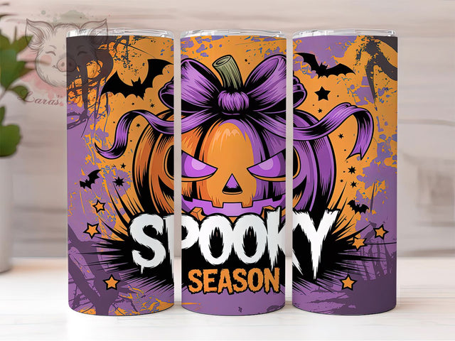 Spooky Season Autumn Pumpkin Halloween Tumbler, Halloween Pumpkin Cup Wrap, 20Oz Sublimation Design, Fall Spooky Drinkware, Autumn Pumpkin Tumbler, Vintage Halloween Mug, Cozy Fall Coffee Cup Sublimation Lara' s Designs 