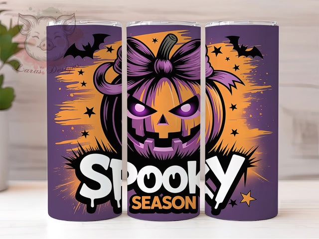 Spooky Season Autumn Pumpkin Halloween Tumbler, Halloween Pumpkin Cup Wrap, 20Oz Sublimation Design, Fall Spooky Drinkware, Autumn Pumpkin Tumbler, Vintage Halloween Mug, Cozy Fall Coffee Cup Sublimation Lara' s Designs 