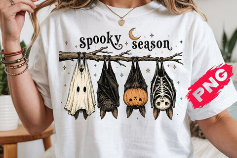 Spooky Season Bats Png, Fall Png, Fall pumpkin FUNNY Shirt png, Pumpkin png, HALLOWEEN png, spooky mama png, Halloween shirt png SVG DesignDestine 