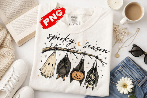 Spooky Season Bats Png, Fall Png, Fall pumpkin FUNNY Shirt png, Pumpkin png, HALLOWEEN png, spooky mama png, Halloween shirt png SVG DesignDestine 