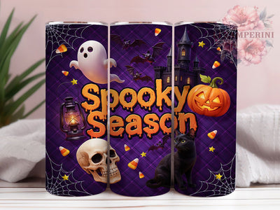 Spooky Season Collage 20oz Tumbler, Spooky Season, Halloween Collage, Ghost Design, Sublimation Wrap, 20oz Tumbler, Creepy Aesthetic, Festive Theme Sublimation Li Zamperini 