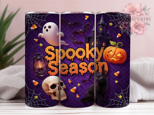 Spooky Season Collage 20oz Tumbler, Spooky Season, Halloween Collage, Ghost Design, Sublimation Wrap, 20oz Tumbler, Creepy Aesthetic, Festive Theme Sublimation Li Zamperini 
