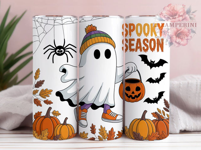 Spooky Season Cute Ghost Halloween Tumbler, Halloween Ghost Wrap, Cute Ghost Sublimation, Whimsical Halloween Drinkware, Friendly Ghost Cup, Pastel Spooky Tumbler, Kawaii Halloween Wrap Sublimation Li Zamperini 