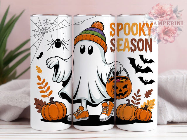 Spooky Season Cute Ghost Halloween Tumbler, Halloween Ghost Wrap, Cute Ghost Sublimation, Whimsical Halloween Drinkware, Friendly Ghost Cup, Pastel Spooky Tumbler, Kawaii Halloween Wrap Sublimation Li Zamperini 