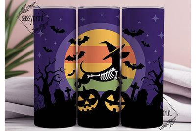Spooky Season Dachshund 20oz Tumbler Sublimation sassyprint 
