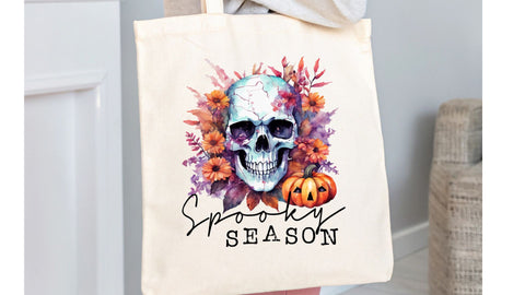 Spooky Season Floral Skull PNG, Halloween Sublimation, Gothic Flower Skull PNG Sublimation So Fontsy VIP Design Shop 