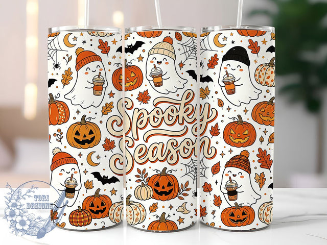 Spooky Season Ghost 20oz Tumbler, Spooky Season, Season Ghost, Ghost Tumbler, 20oz Tumbler, Spooky Tumbler, Halloween Tumbler, Tumbler Wrap Sublimation ToriDesigns 