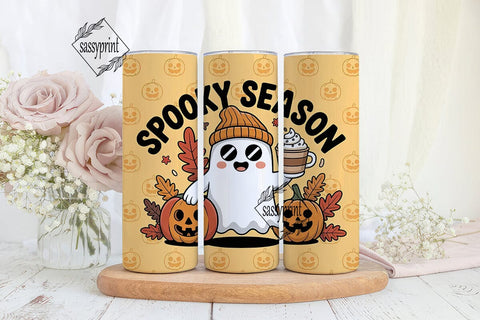 Spooky Season Ghost 20oz Tumbler Wrap Sublimation sassyprint 
