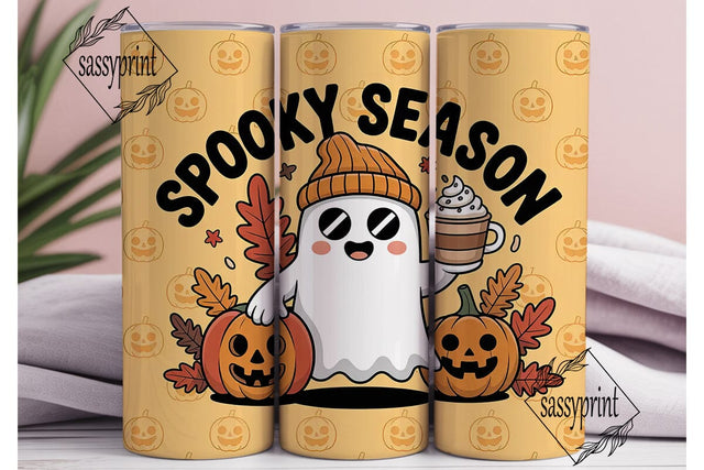 Spooky Season Ghost 20oz Tumbler Wrap Sublimation sassyprint 