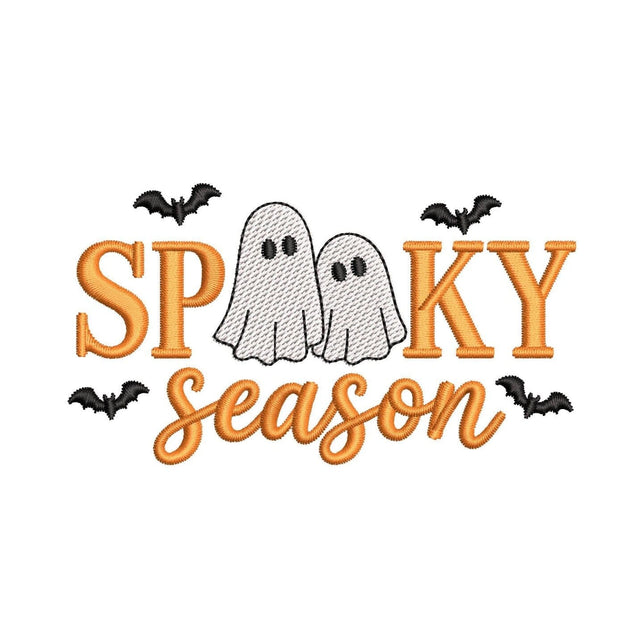 Spooky Season Ghost and Bat Machine Embroidery Design for 5x7 Digital File Embroidery/Applique DESIGNS Nino Nadaraia 