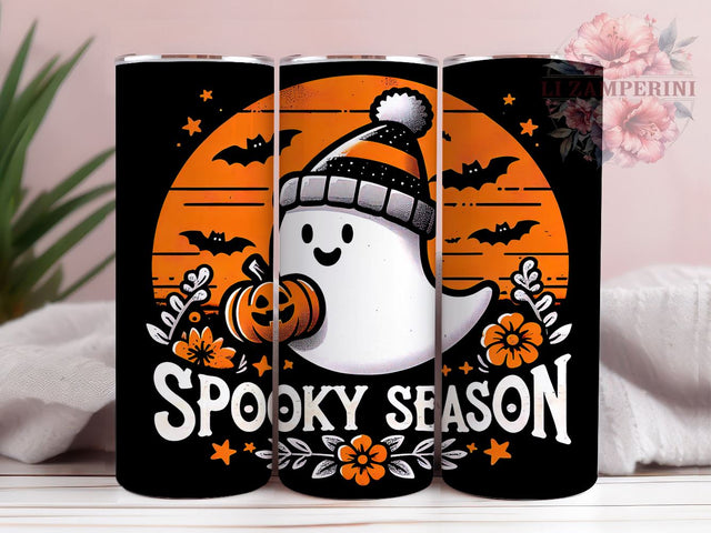 Spooky Season, Ghost Art, Halloween Decor, Tumbler Wrap, Digital Download, PNG File, Cute Ghost, Fall Vibes Sublimation Li Zamperini 