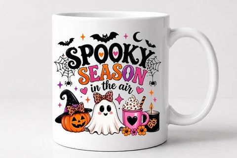 Spooky Season Ghost PNG, Cute Halloween Sublimation Design SVG BillahCrafts 