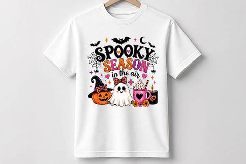 Spooky Season Ghost PNG, Cute Halloween Sublimation Design SVG BillahCrafts 