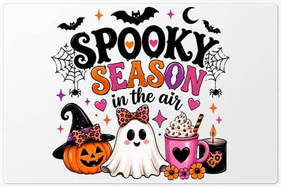 Spooky Season Ghost PNG, Cute Halloween Sublimation Design SVG BillahCrafts 